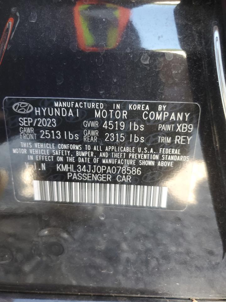 2023 HYUNDAI SONATA HYBRID VIN:KMHL34JJ0PA078586