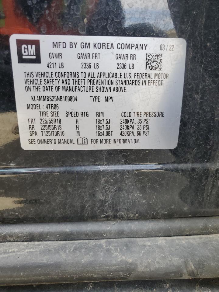 2022 BUICK ENCORE GX PREFERRED VIN:KL4MMBS25NB109804