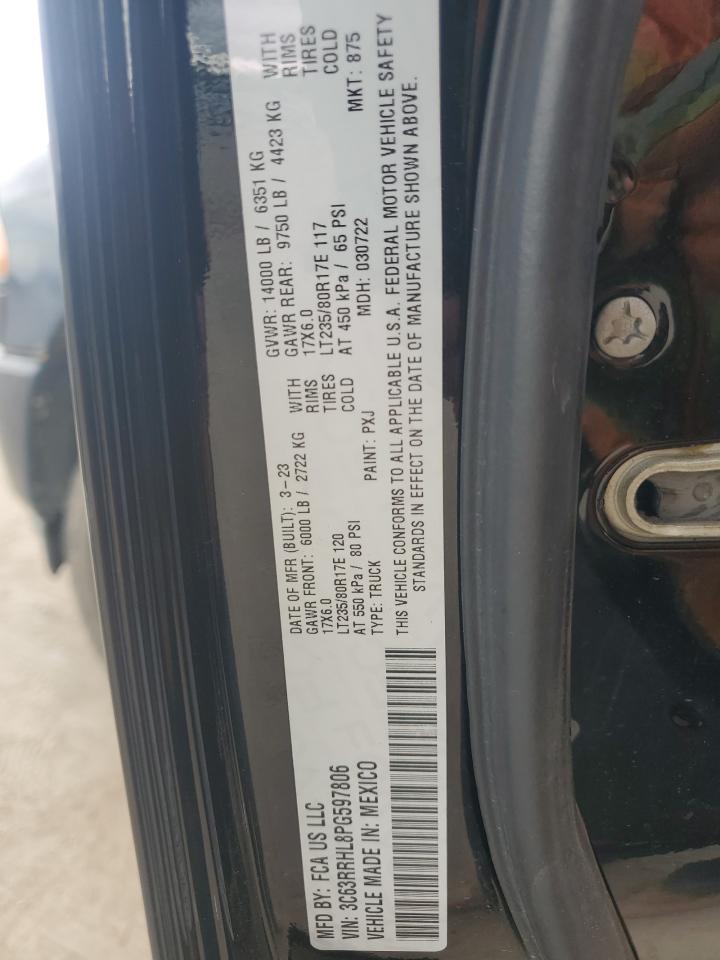 2023 RAM 3500 BIG HORN VIN:3C63RRHL8PG597806