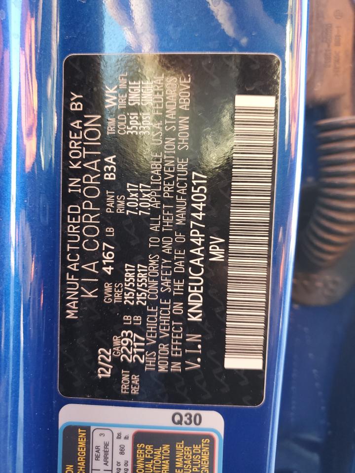 2023 KIA SELTOS S VIN:KNDEUCAA4P7440517