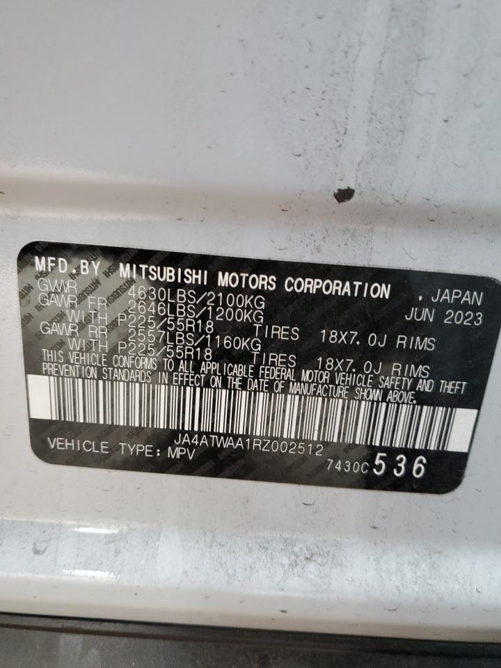 2024 MITSUBISHI ECLIPSE CROSS SE VIN:JA4ATWAA1RZ002512