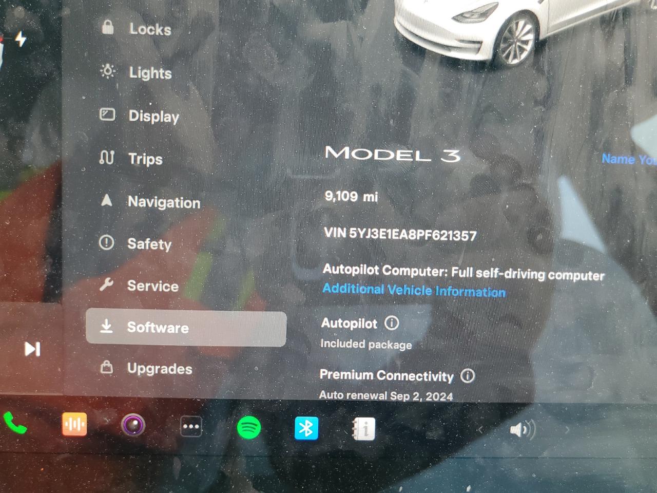 2023 TESLA MODEL 3  VIN:5YJ3E1EA8PF621357