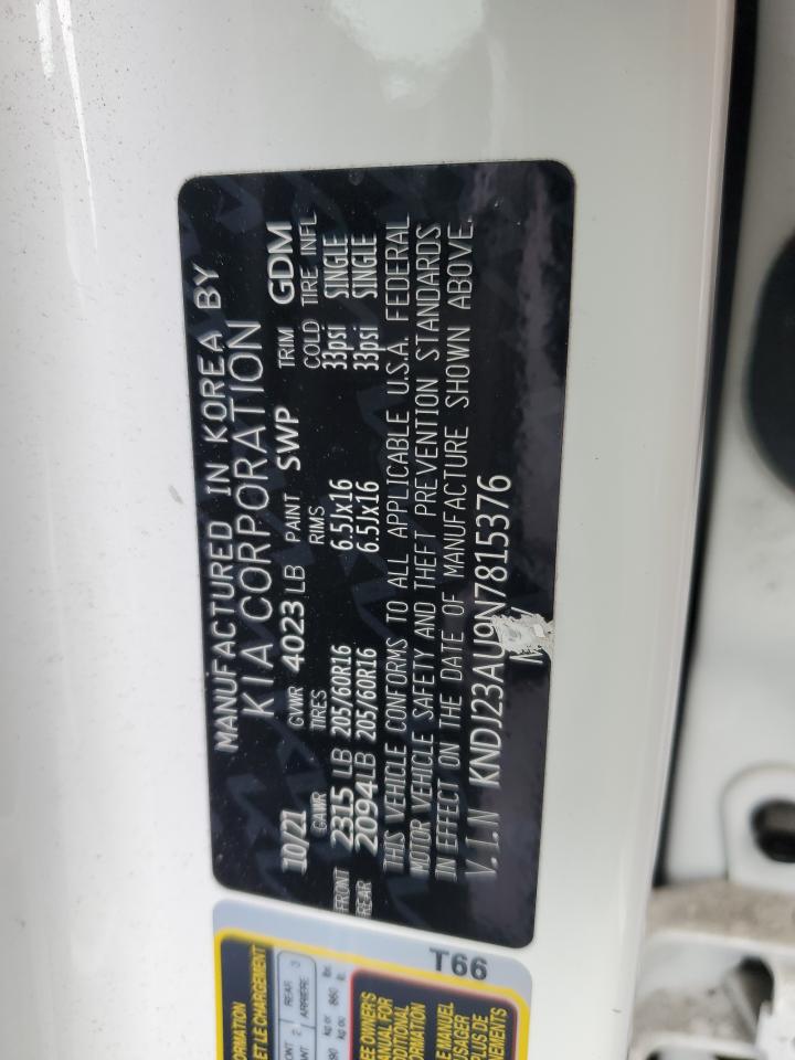 2022 KIA SOUL LX VIN:KNDJ23AU9N7815376
