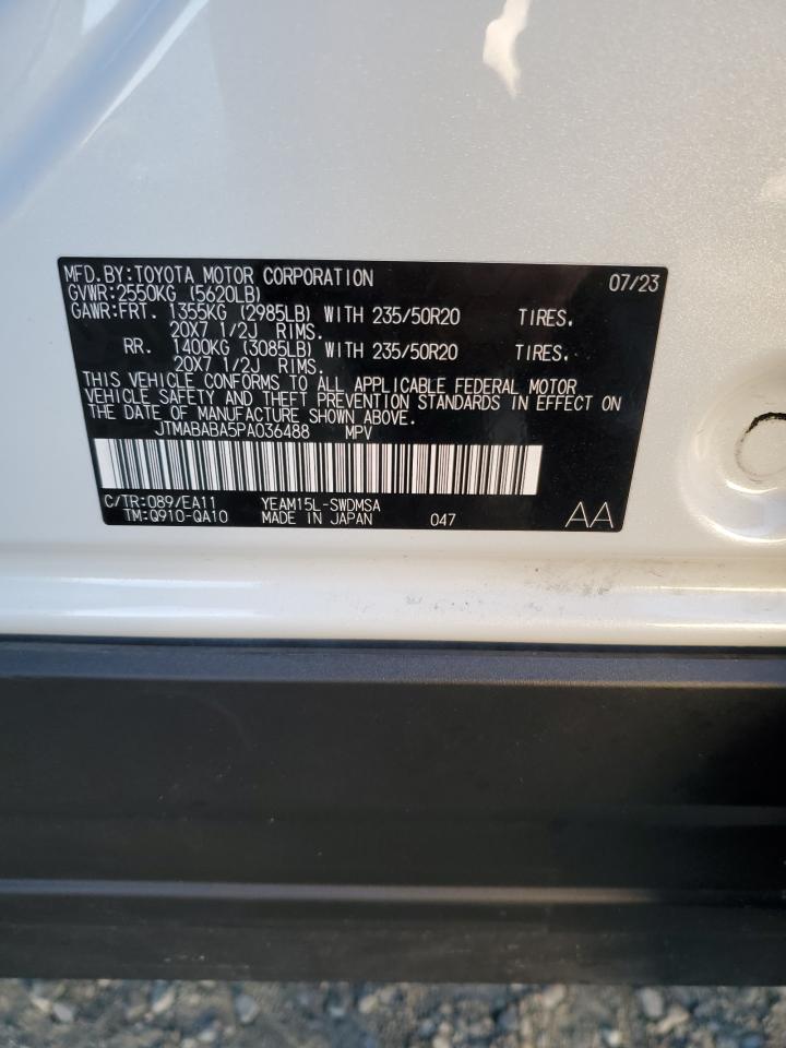 2023 SUBARU SOLTERRA LIMITED VIN:JTMABABA5PA036488