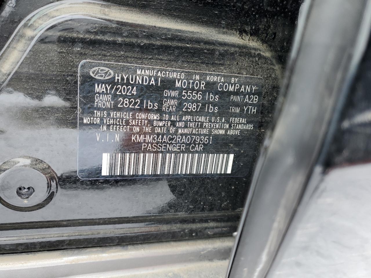 2024 HYUNDAI IONIQ 6 SEL VIN:KMHM34AC2RA079361