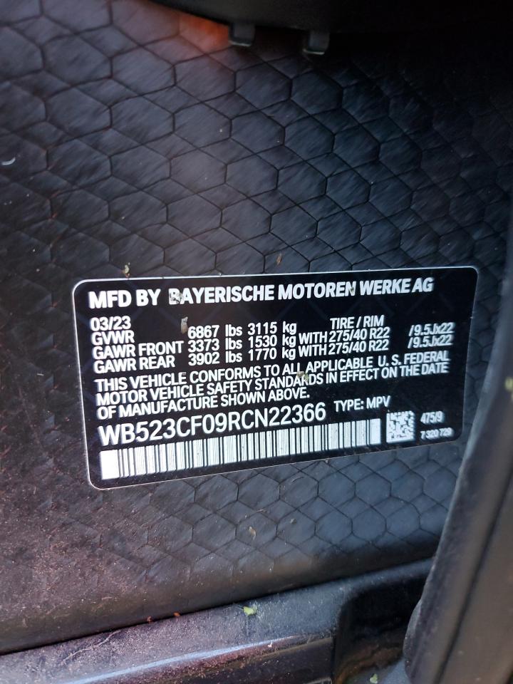 2024 BMW IX XDRIVE50 VIN:WB523CF09RCN22366