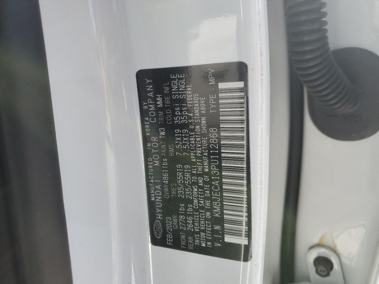 2023 HYUNDAI TUCSON LIMITED VIN:4JGFB4JB4NA624585