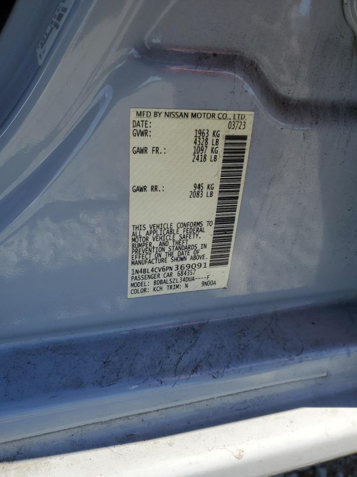 2023 NISSAN ALTIMA SR VIN:1N4BL4CV6PN369091