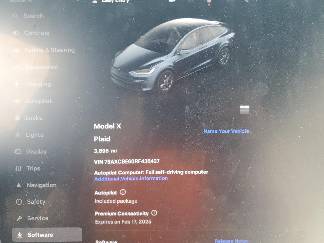 2024 TESLA MODEL X  VIN:7SAXCBE60RF436427