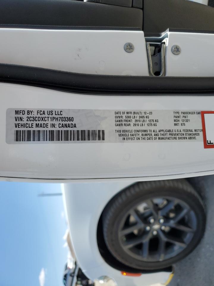 2023 DODGE CHARGER R/T VIN:2C3CDXCT1PH703360