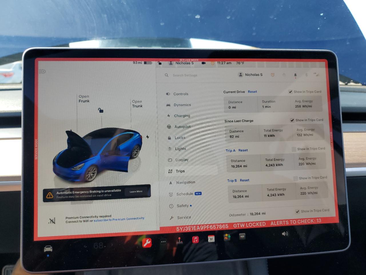 2023 TESLA MODEL 3  VIN:5YJ3E1EA9PF657865