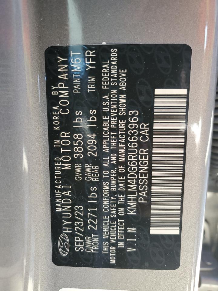 2024 HYUNDAI ELANTRA SEL VIN:KMHLM4DG6RU663963