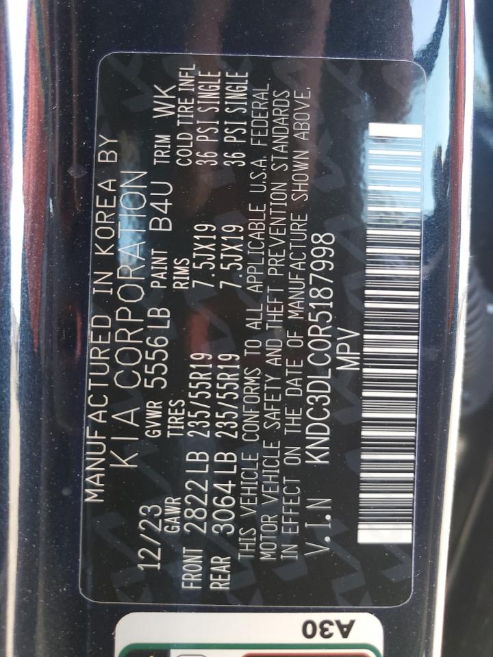 2024 KIA EV6 LIGHT VIN:KNDC3DLC0R5187998