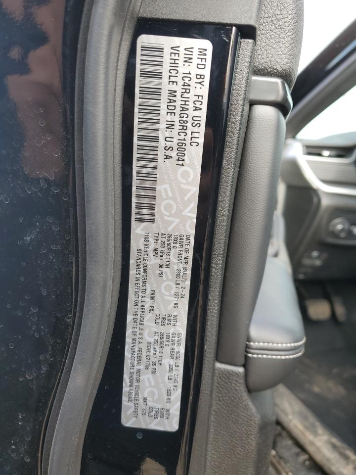 2024 JEEP GRAND CHEROKEE LAREDO VIN:1C4RJHAG8RC160041