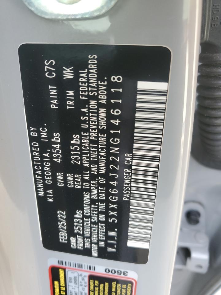 2022 KIA K5 GT LINE VIN:5XXG64J22NG146118