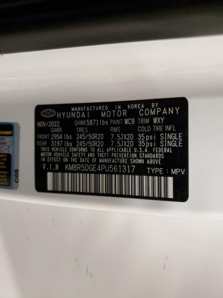 2023 HYUNDAI PALISADE LIMITED VIN:KM8R5DGE4PU561317