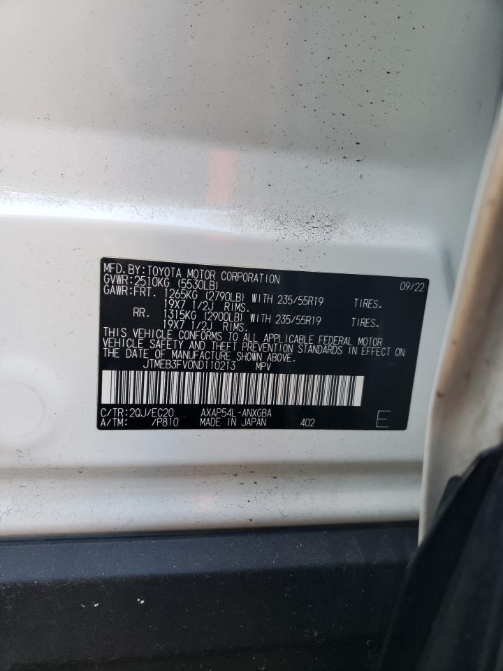 2022 TOYOTA RAV4 PRIME XSE VIN:JTMEB3FV0ND110213