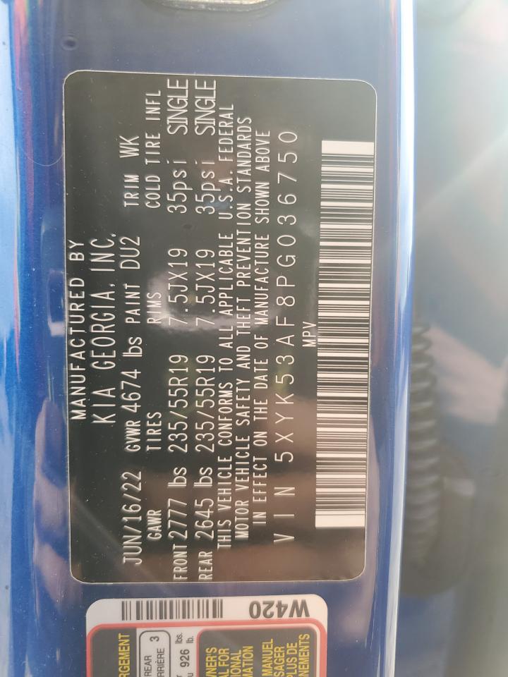 2023 KIA SPORTAGE SX PRESTIGE VIN:5XYK53AF8PG036750