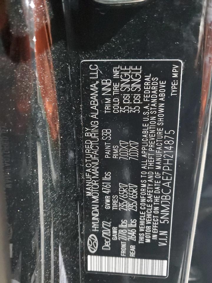 2023 HYUNDAI TUCSON SEL VIN:5NMJBCAE7PH214875