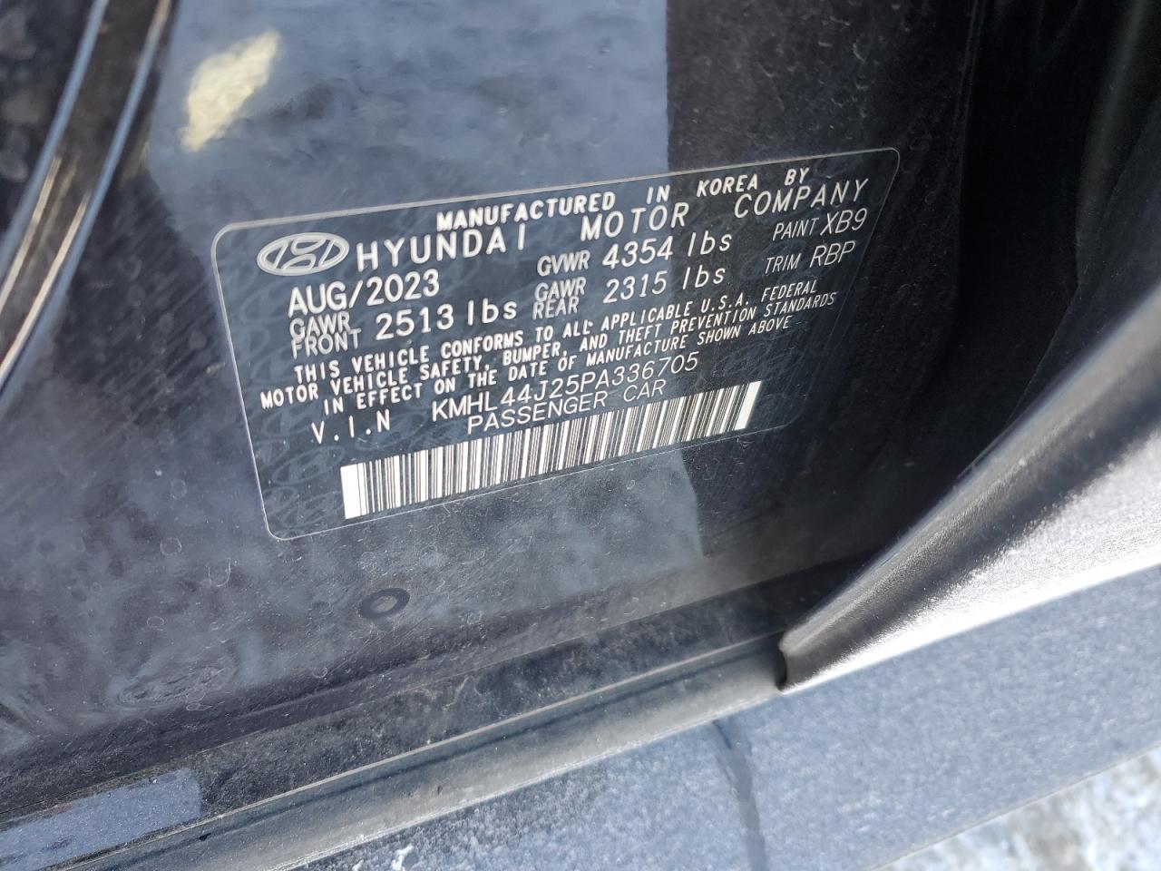 2023 HYUNDAI SONATA SEL PLUS VIN:KMHL44J25PA336705