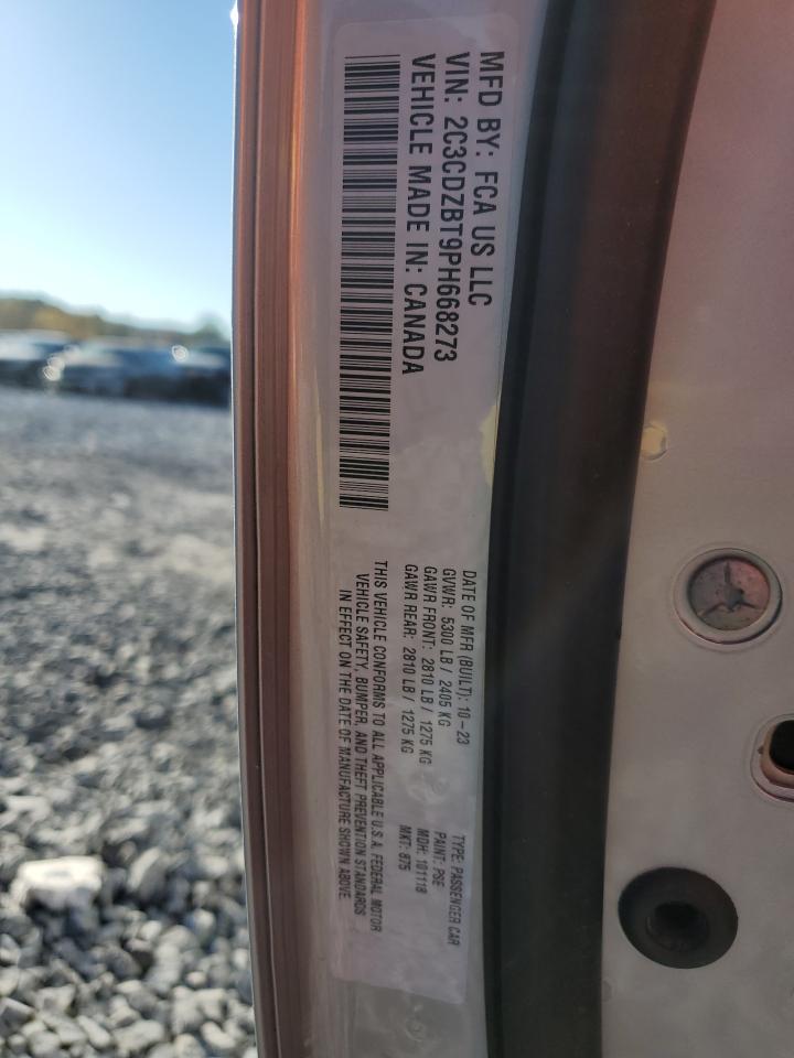 2023 DODGE CHALLENGER R/T VIN:2C3CDZBT9PH668273