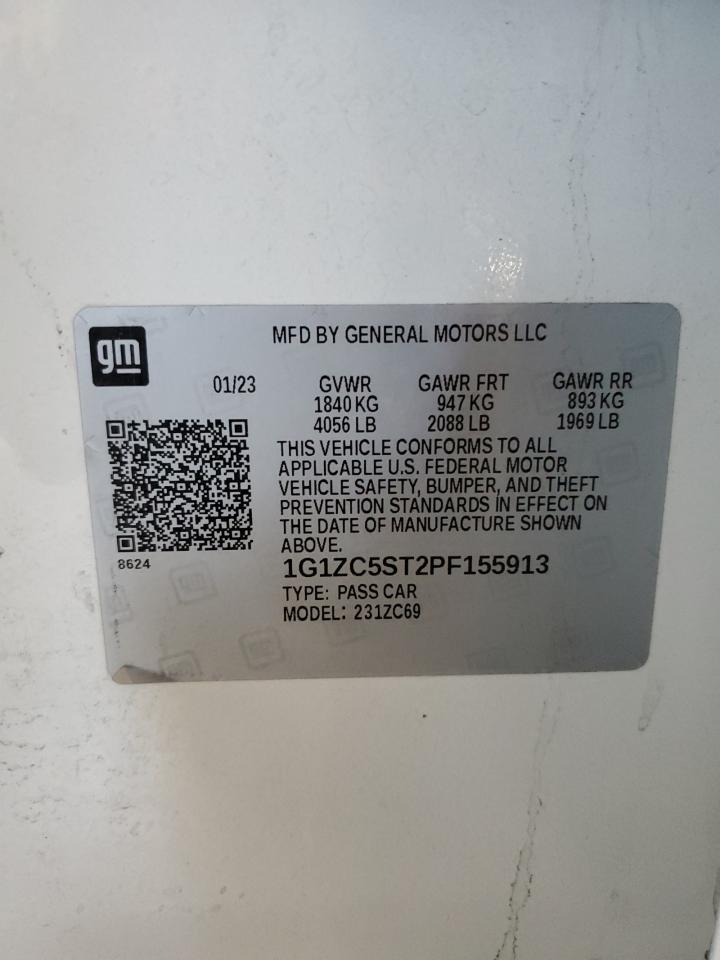 2023 CHEVROLET MALIBU LS VIN:1G1ZC5ST2PF155913