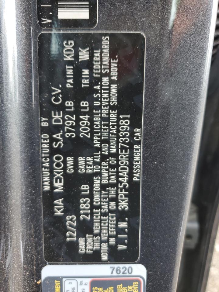 2024 KIA FORTE GT LINE VIN:3KPF54AD9RE733981