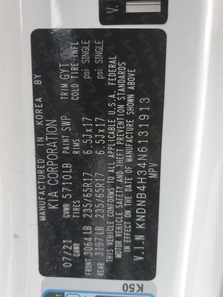 2022 KIA CARNIVAL LX VIN:KNDNB4H34N6131913