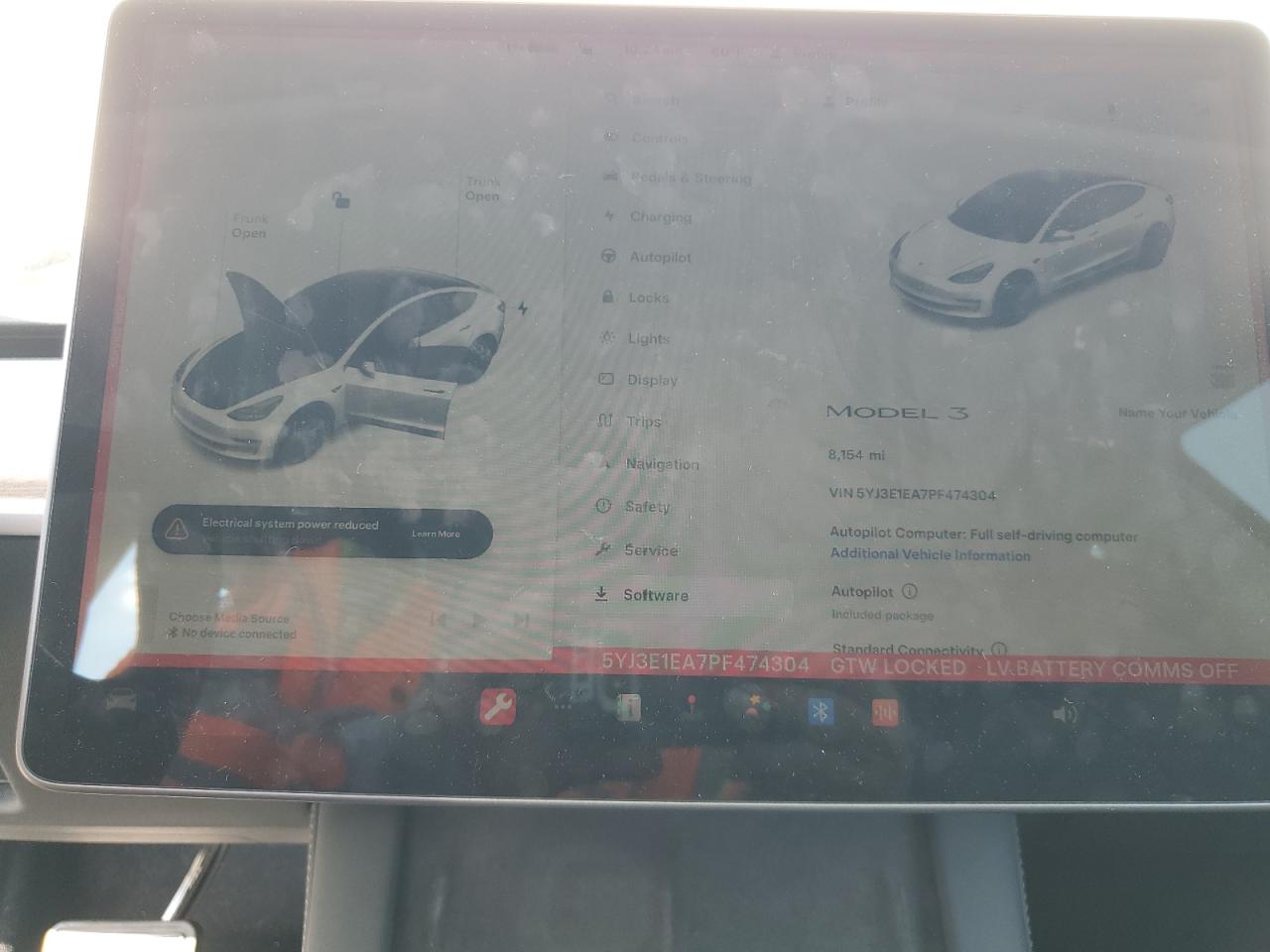 2023 TESLA MODEL 3  VIN:5YJ3E1EA7PF474304