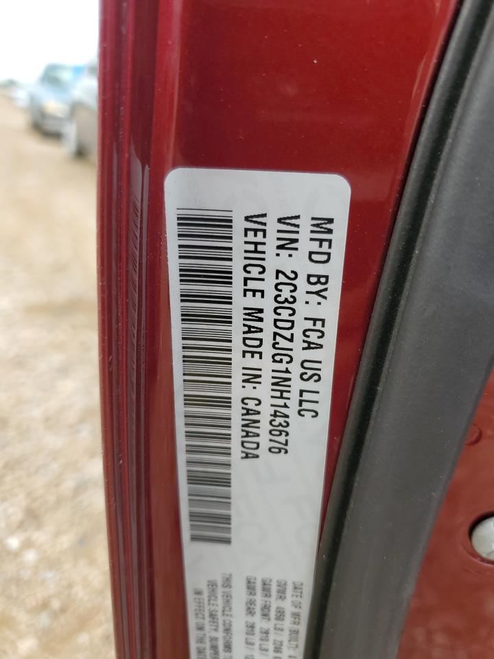 2022 DODGE CHALLENGER GT VIN:2C3CDZJG1NH143676