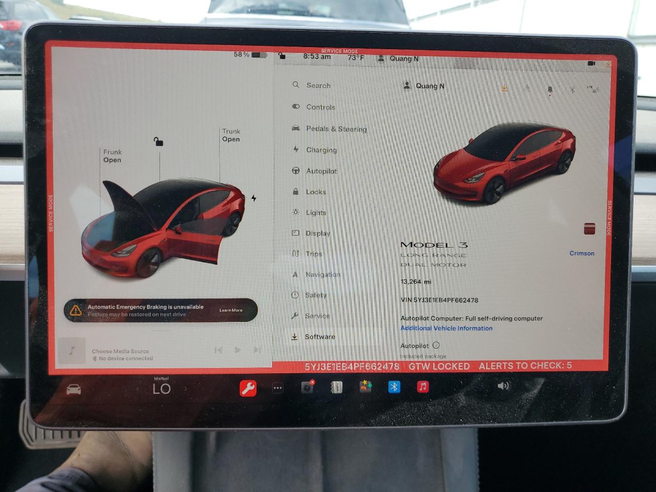 2023 TESLA MODEL 3  VIN:5YJ3E1EB4PF662478