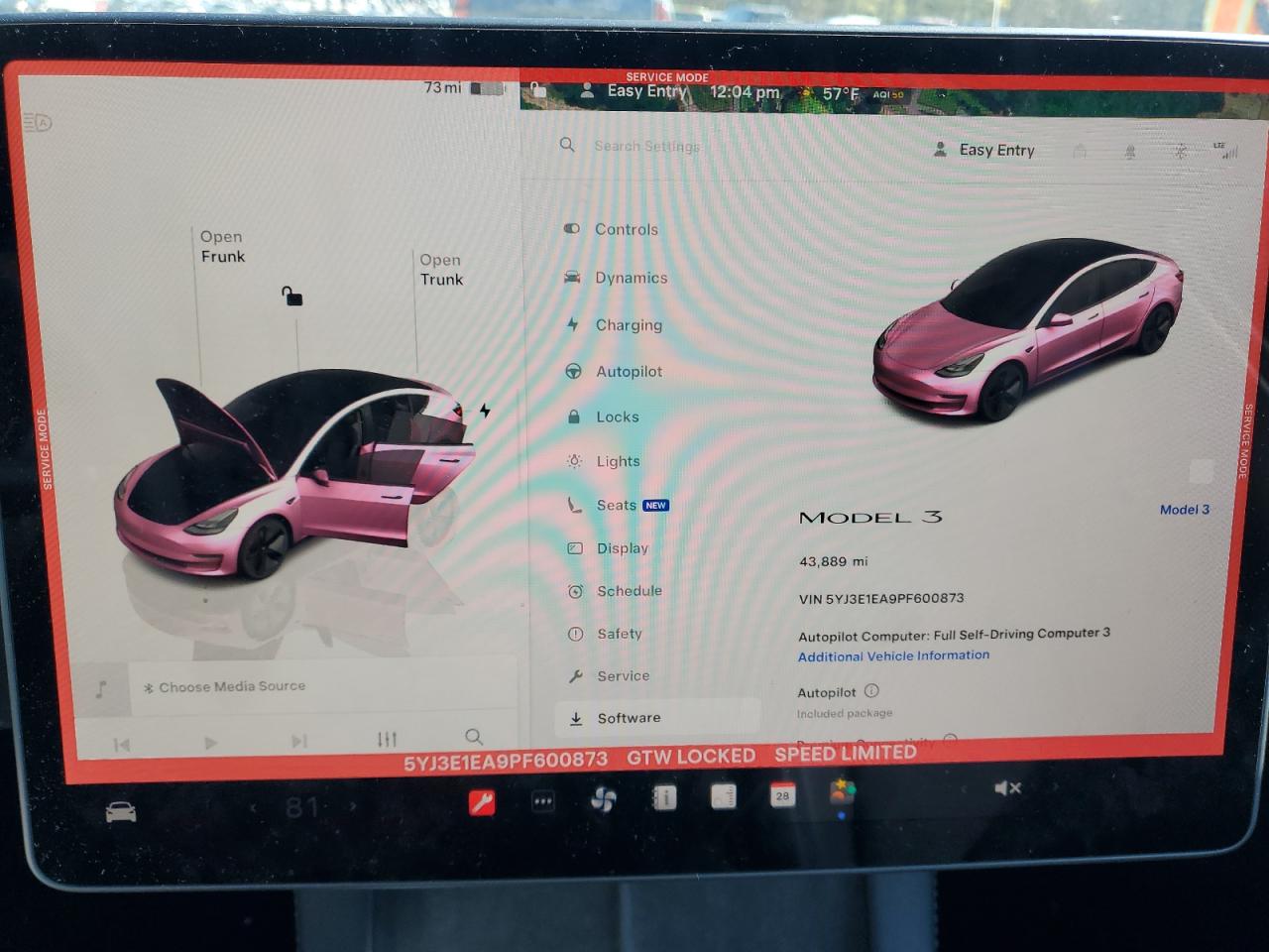 2023 TESLA MODEL 3  VIN:5YJ3E1EA9PF600873