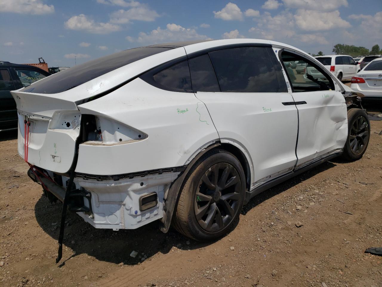 2022 TESLA MODEL X VIN:7SAXCBE69NF358594