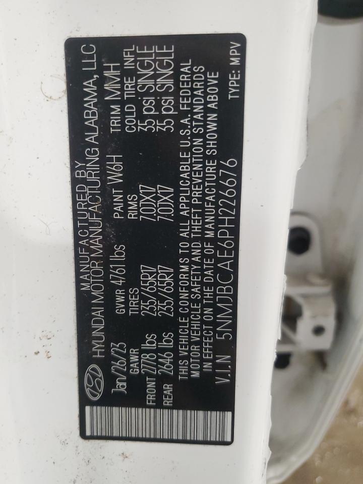 2023 HYUNDAI TUCSON SEL VIN:1FADP3F23FL251972