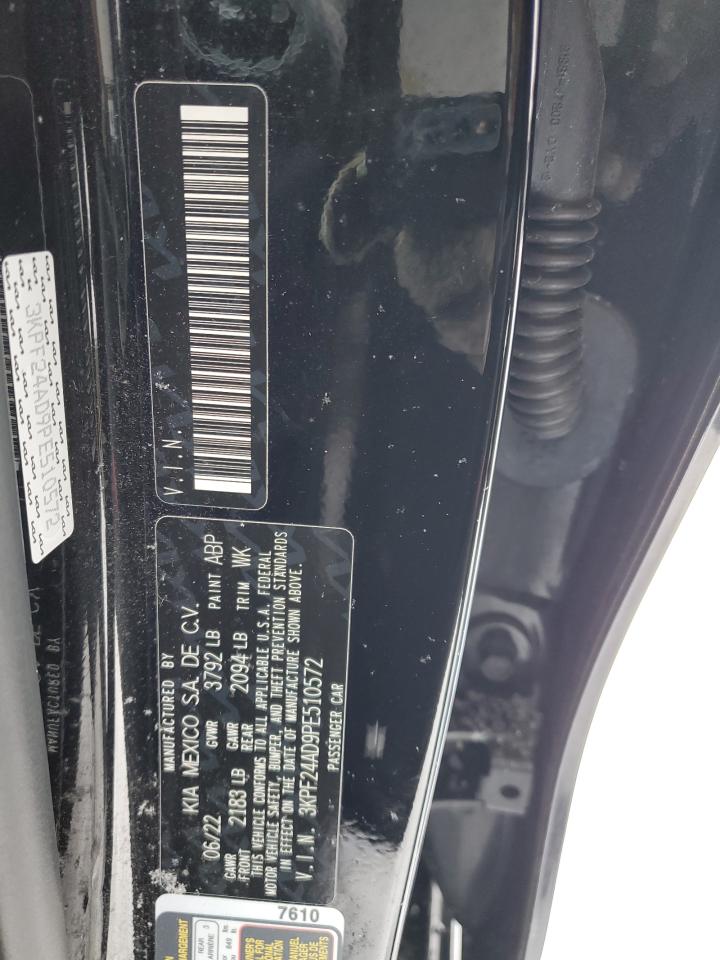 2023 KIA FORTE LX VIN:3KPF24AD9PE510572