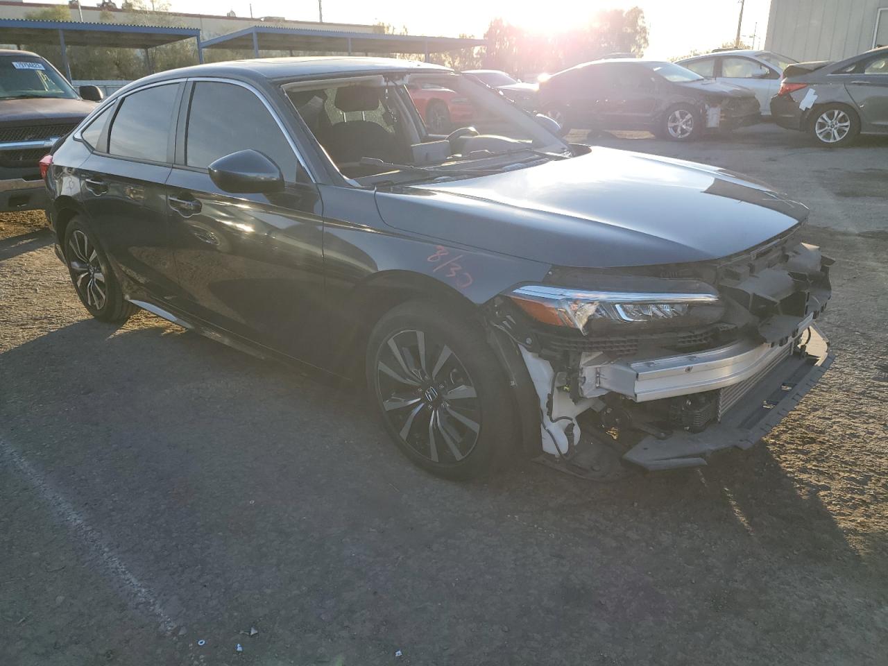 2022 HONDA CIVIC EX VIN:JHMFE1F75NX008470
