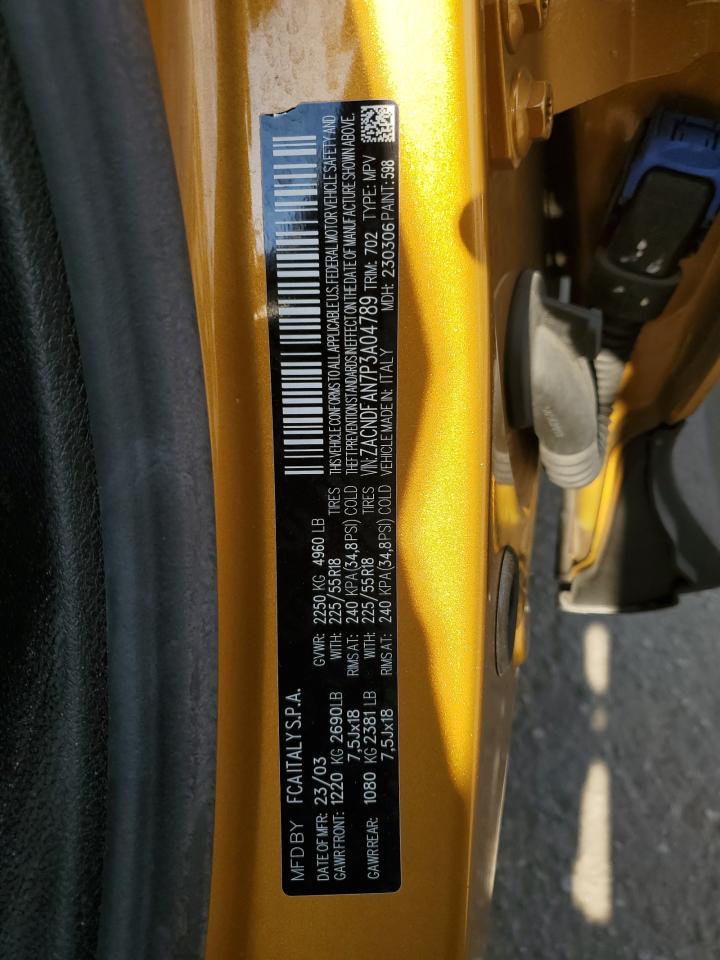 2023 DODGE HORNET GT VIN:ZACNDFAN7P3A04789