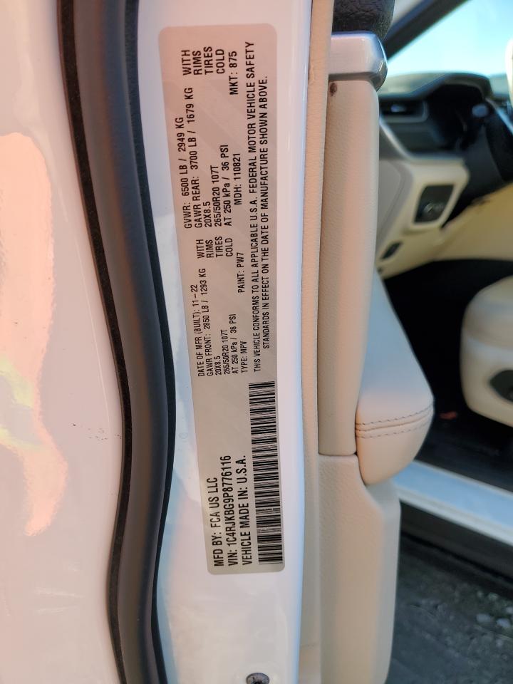 2023 JEEP GRAND CHEROKEE L LIMITED VIN:1C4RJKBG9P8776116