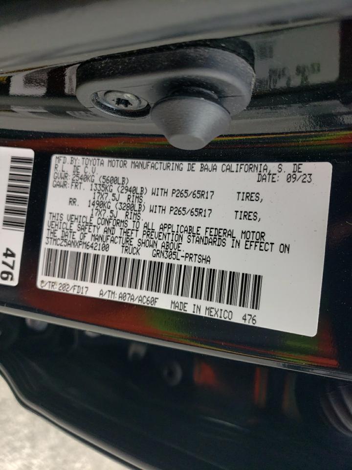 2023 TOYOTA TACOMA DOUBLE CAB VIN:3TMCZ5ANXPM642100