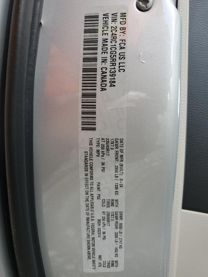 2024 CHRYSLER VOYAGER LX VIN:2C4RC1CG5RR139184