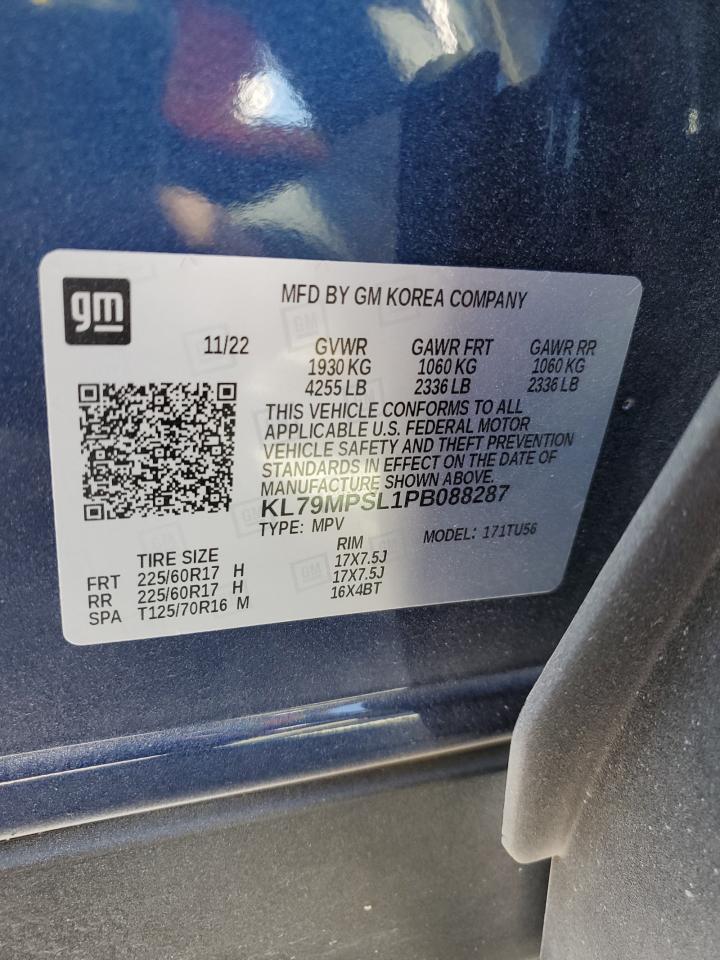 2023 CHEVROLET TRAILBLAZER LT VIN:KL79MPSL1PB088287