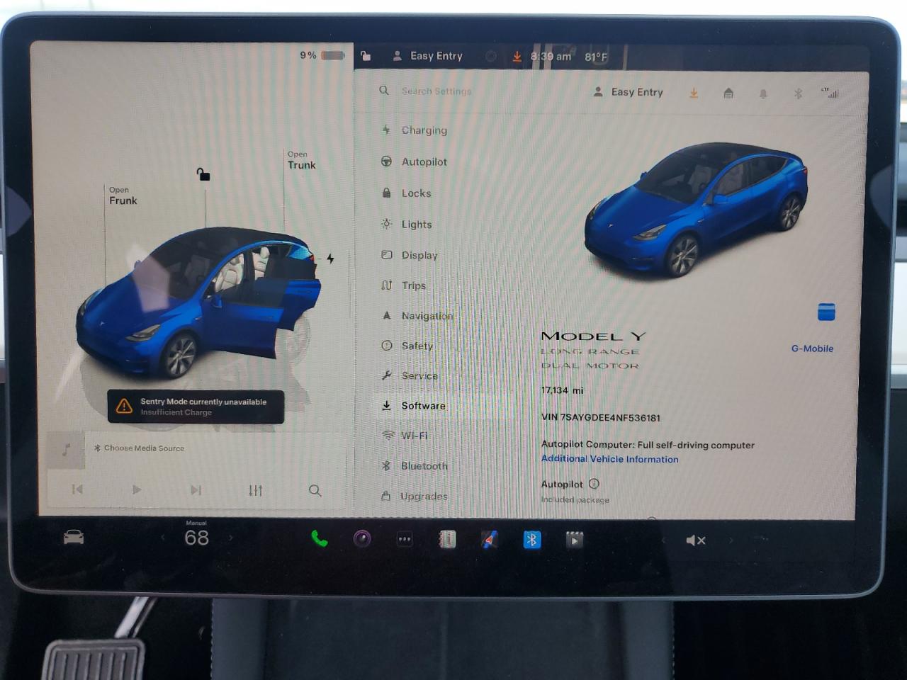 2022 TESLA MODEL Y  VIN:7SAYGDEE4NF536181