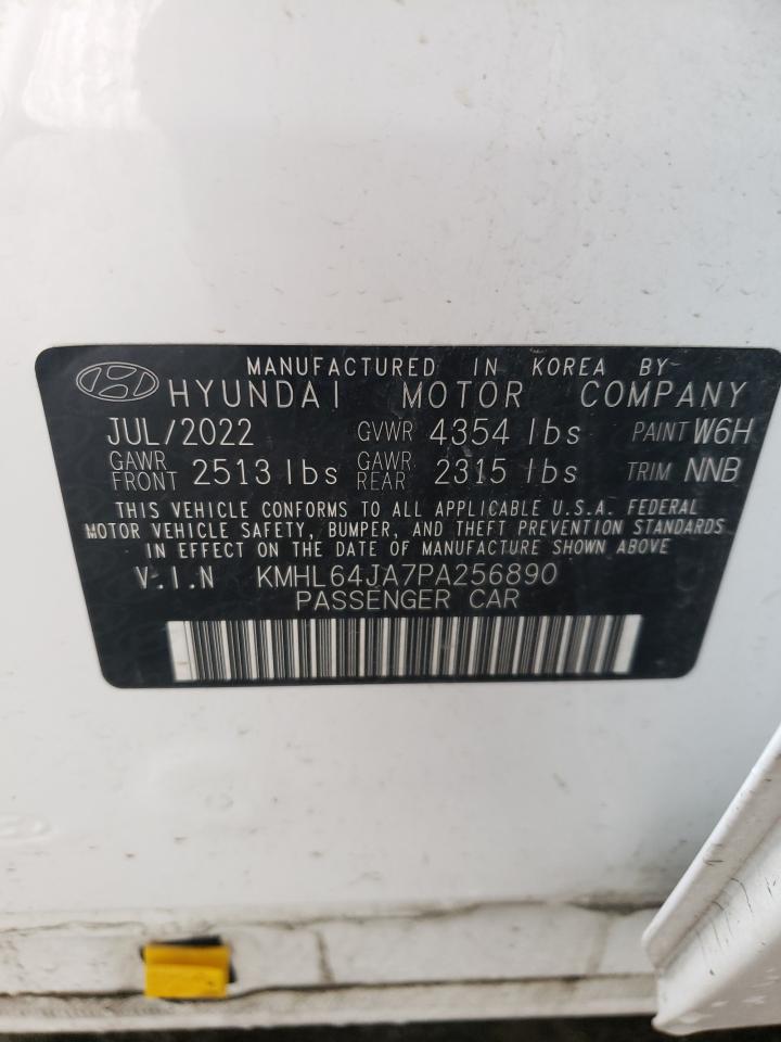 2023 HYUNDAI SONATA SEL VIN:KMHL64JA7PA256890