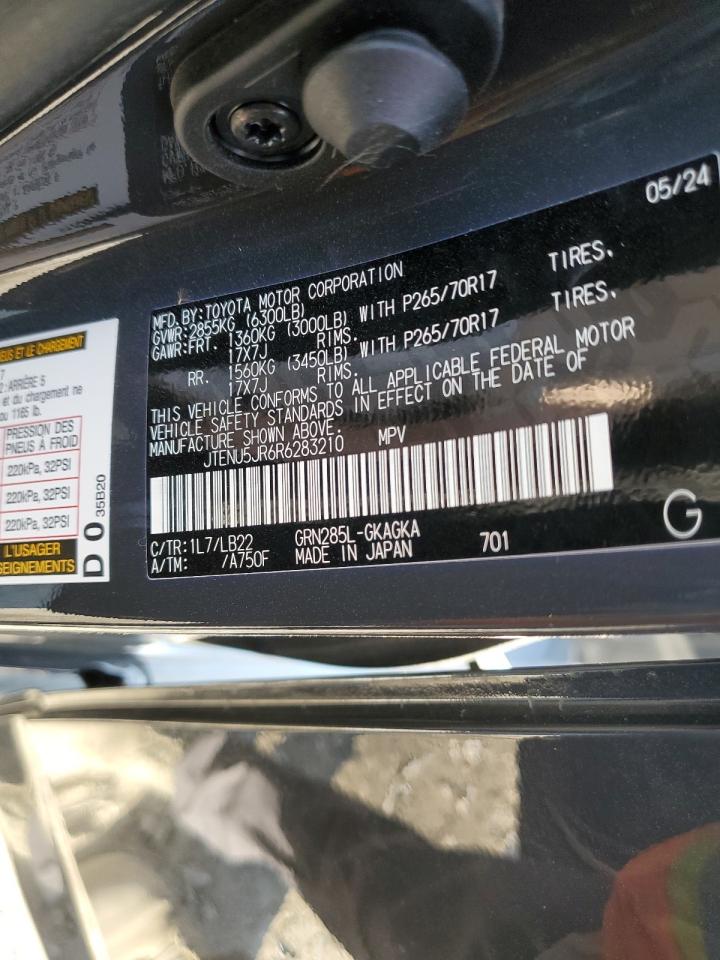 2024 TOYOTA 4RUNNER SR5/SR5 PREMIUM VIN:JTENU5JR6R6283210