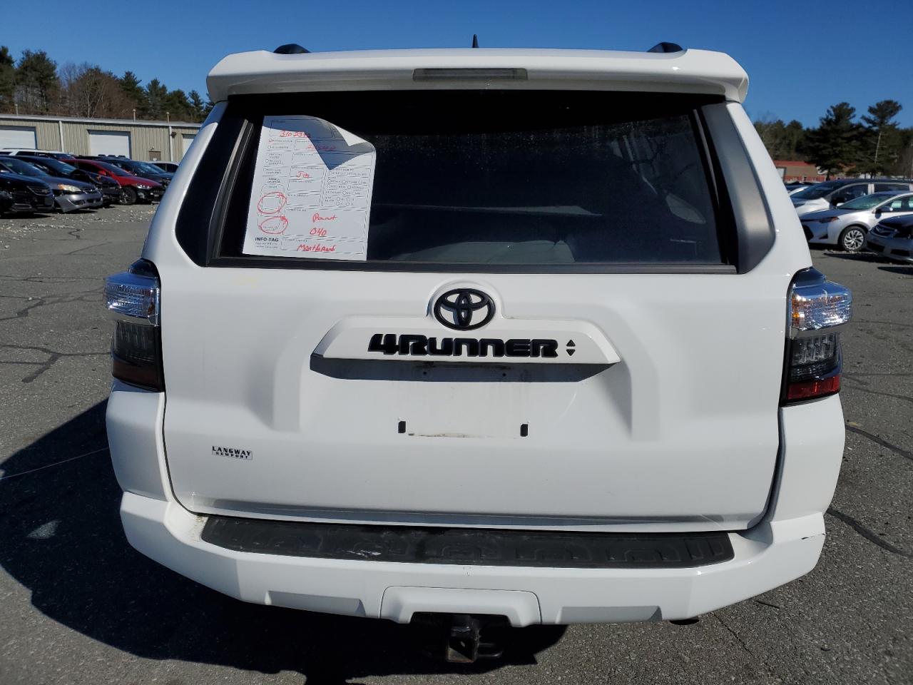 2022 TOYOTA 4RUNNER TRAIL VIN:JTETU5JR7N6032469