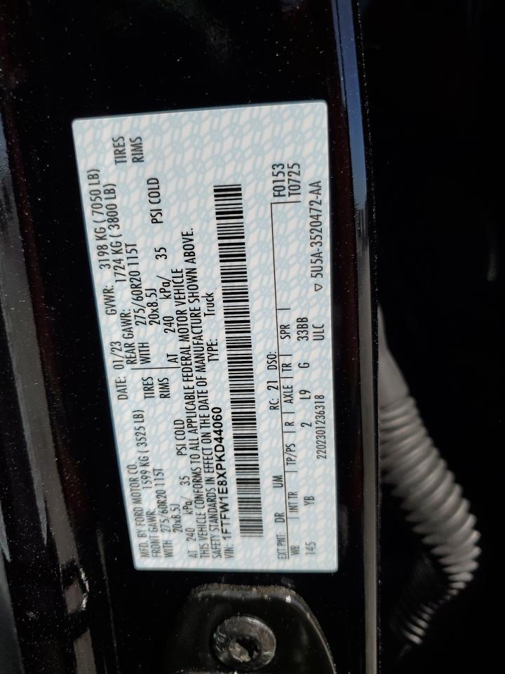 2023 FORD F150 SUPERCREW VIN:1FTFW1E8XPKD44060