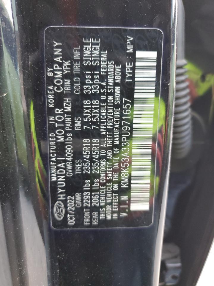 2023 HYUNDAI KONA LIMITED VIN:KNDEUCA24M7057309