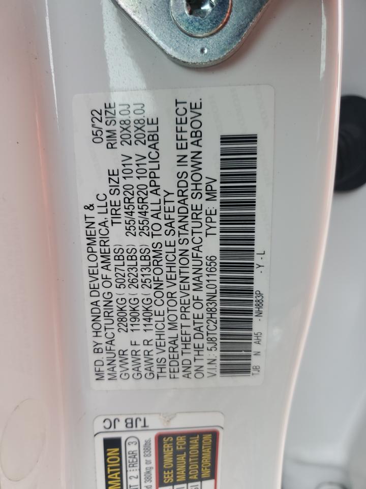 2022 ACURA RDX A-SPEC ADVANCE VIN:5J8TC2H83NL011656