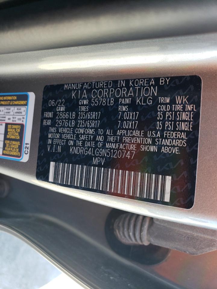 2022 KIA SORENTO S VIN:KNDRG4LG9N5120747