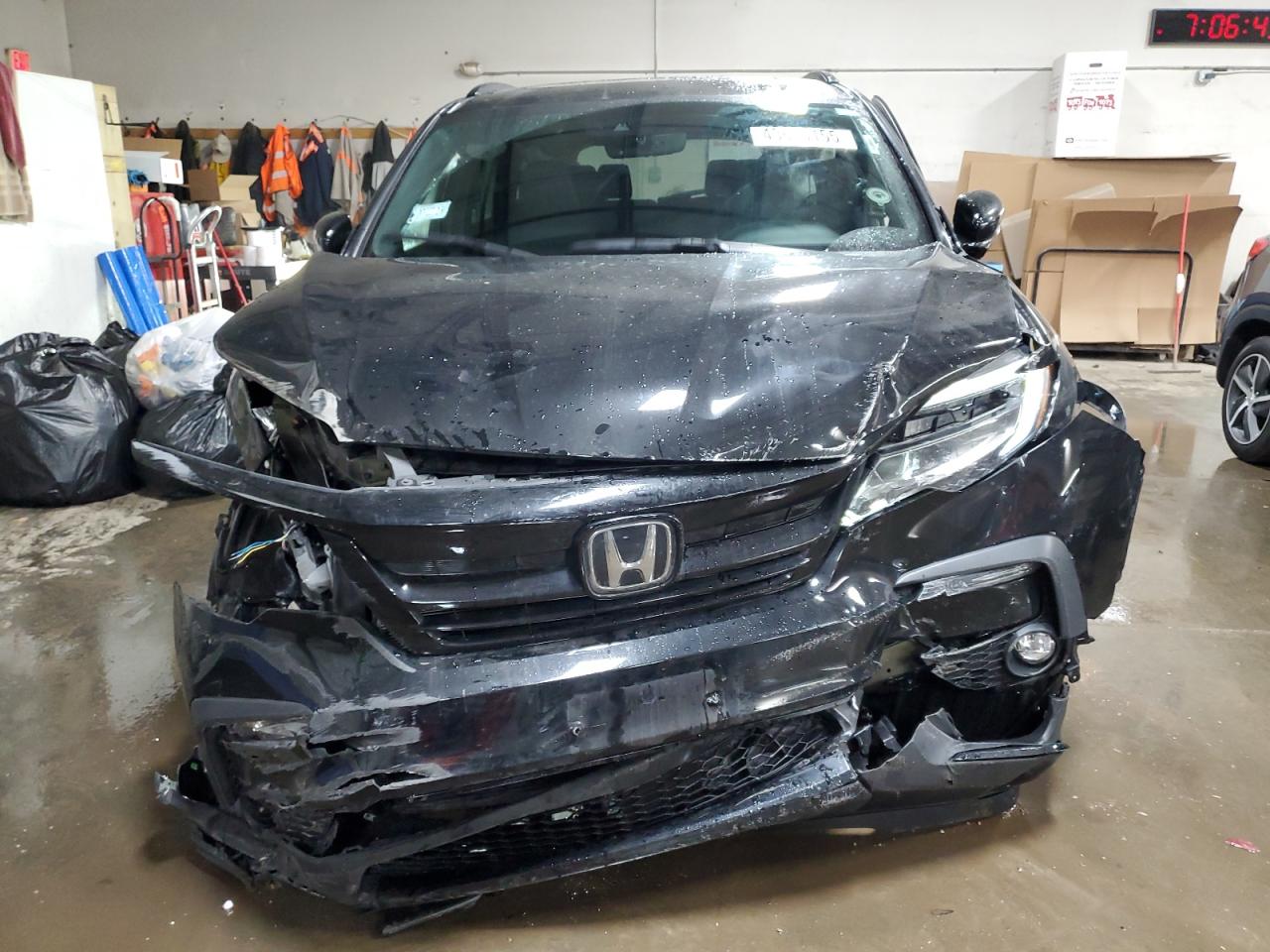 2022 HONDA PILOT BLACK VIN:5FNYF6H76NB078636